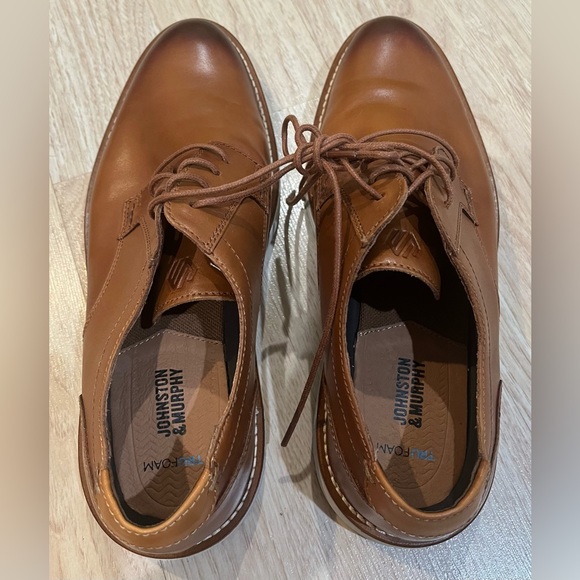 Johnston & Murphy Men\'s Hodges Plain Toe Lace-Up Leather Shoe size 10.5